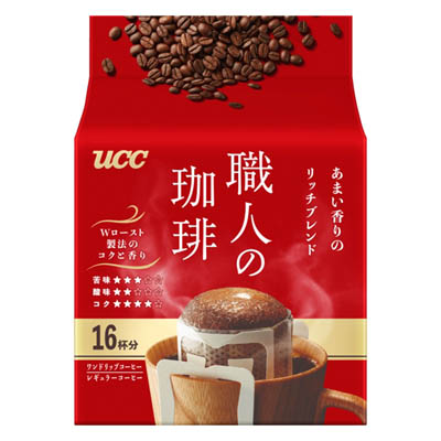 UCC 職人の珈琲 ワンドリップコーヒー あまい香りのリッチブレンド 16杯分