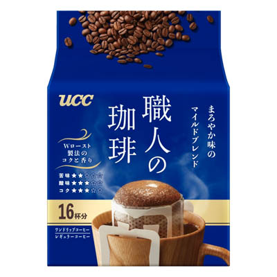 UCC 職人の珈琲 ワンドリップコーヒー まろやか味のマイルドブレンド 16杯分
