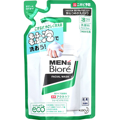 メンズビオレ 泡タイプ薬用アクネケア洗顔 つめかえ用  130ml