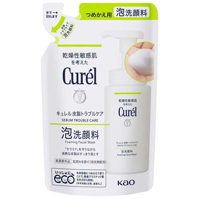 キュレル　皮脂トラブルケア　泡洗顔料　つめかえ用　130ｍｌ