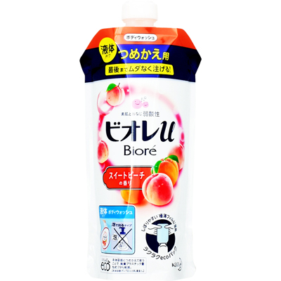 ビオレｕボディウォッシュスィートピーチの香り液体タイプ詰替用３４０ｍｌ