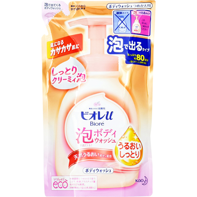 ビオレｕ泡ででてくる！ボディウォッシュうるおいしっとり詰替４８０ｍｌ