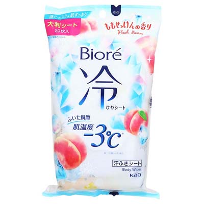 花王　ビオレ冷シート　ももせっけんの香り　20枚入