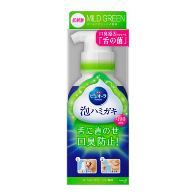 薬用ピュオーラ泡ハミガキマイルドグリーンの香味190ml