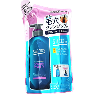 サクセス リンスのいらない薬用シャンプー スムースウォッシュ つめかえ用  320ml