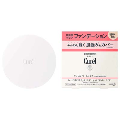 キュレル　ベースメイク　しっとり肌パウダーファンデーション（プレストタイプ）　明るい肌色　8ｇ