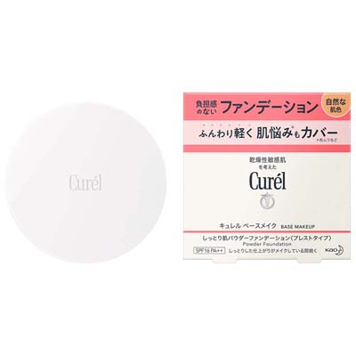 キュレル　ベースメイク　しっとり肌パウダーファンデーション（プレストタイプ）　自然な肌色　8ｇ