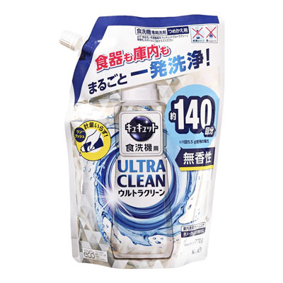花王 キュキュット食洗機用ウルトラクリーン 無香性 つめかえ用 770g