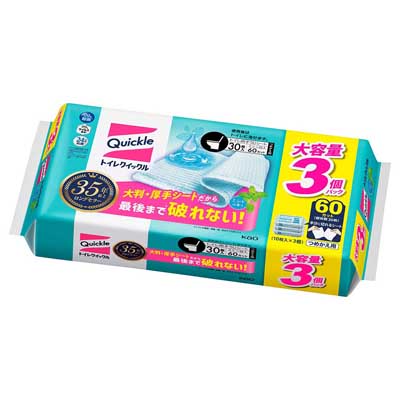 花王　トイレクイックル　ミントの香り　つめかえ用　10枚入×3個
