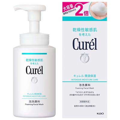 キュレル　潤浸保湿　泡洗顔料　ポンプ　大サイズ　300ｍｌ