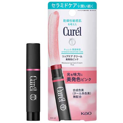 キュレル　潤浸保湿　リップケアクリーム　美発色ピンク　4.2ｇ