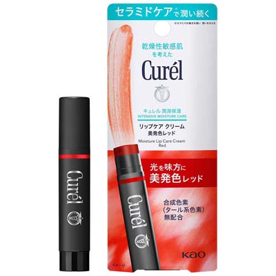 キュレル　潤浸保湿　リップケアクリーム　美発色レッド　4.2ｇ