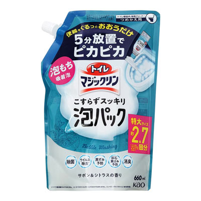 花王 トイレマジックリン こすらずスッキリ泡パック サボン&シトラスの香り つめかえ用 660ml