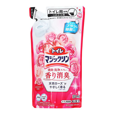 花王 トイレマジックリン 消臭・洗浄スプレー 香り消臭 エレガントローズの香り つめかえ用 300ml