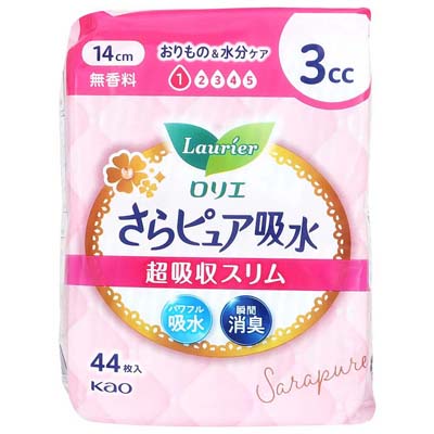 花王　ロリエ　さらピュア吸水　超吸収スリム３ｃｃ無香料　44枚