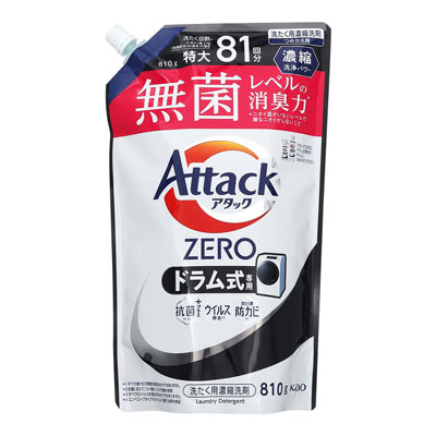 花王 アタックZERO ドラム式専用 つめかえ用特大 810g
