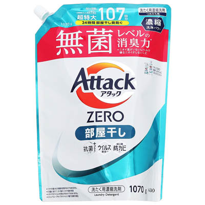 花王 アタックZERO 部屋干し つめかえ用超特大 1070g