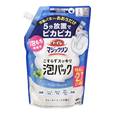 花王 トイレマジックリン こすらずスッキリ泡パック ウォーターミントの香り つめかえ用 660ml