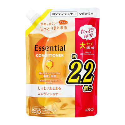 花王　エッセンシャル　しっとりまとまる　コンディショナーつめかえ用　680ｍｌ