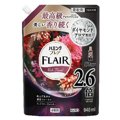 花王 ハミングフレア リッチフローラルの香り つめかえ用 940ml