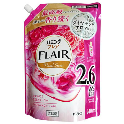 花王 ハミングフレア フローラルスウィートの香り つめかえ用 940ml
