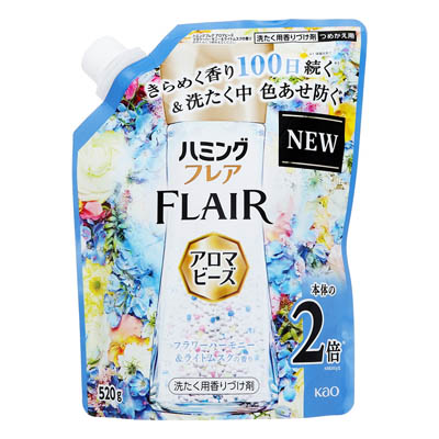 花王　ハミングフレア　アロマビーズ　フラワーハーモニー＆ライトムスクの香り　つめかえ用　520ｇ