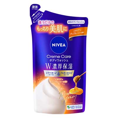 花王 ニベア クリームケアボディウォッシュW濃厚保湿 イタリアンプレミアムハニーの香り つめかえ用 340ml