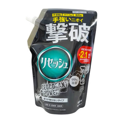 花王　リセッシュ　デオドラントパワー　香りが残らないタイプ　つめかえ用　600ｍｌ