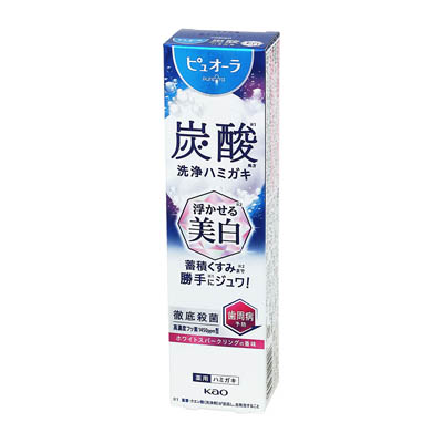 花王　ピュオーラ　炭酸洗浄ハミガキ　浮かせる美白　95ｇ