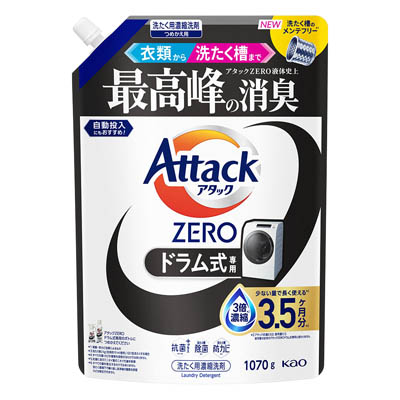 花王　アタックZERO　ドラム式専用　つめかえ用　1070ｇ