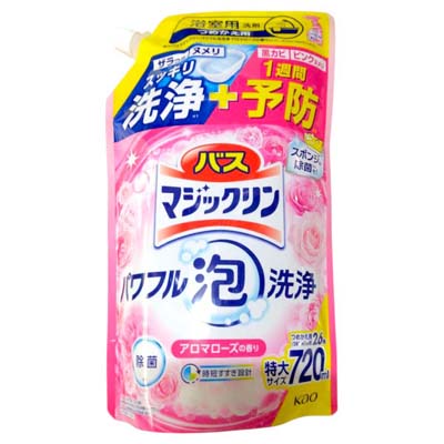 花王　バスマジックリン　パワフル泡洗浄　アロマローズの香り つめかえ用　720ｍｌ