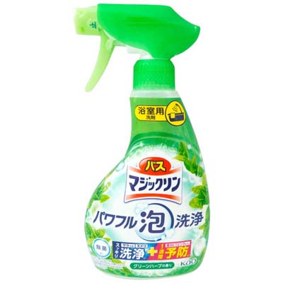 花王　バスマジックリン　パワフル泡洗浄　グリーンハーブの香り　本体　350ｍｌ