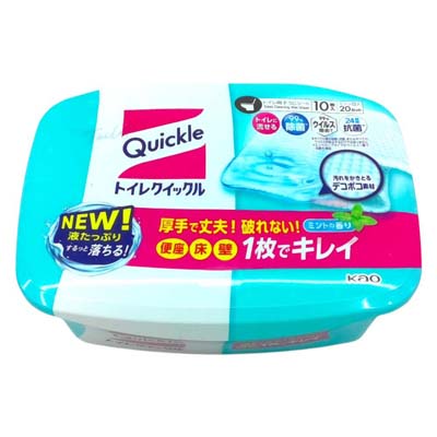 花王　トイレクイックル　ミントの香り　容器入　10枚入