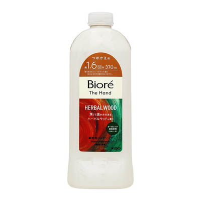 ビオレ　ザ ハンド　泡ハンドソープ　深くて温かみのあるハーバルウッドの香り　つめかえ用　370ml