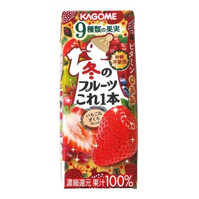 カゴメ　冬のフルーツこれ一本　いちご＆ざくろ　200ml