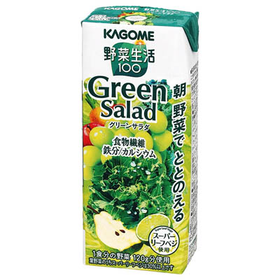 カゴメ 野菜生活100 グリーンサラダ 爽やか白ぶどうmix 200ml
