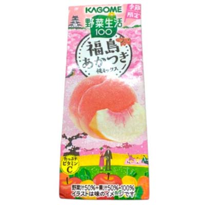 カゴメ　野菜生活100　福島あかつき桃ミックス　195ｍｌ