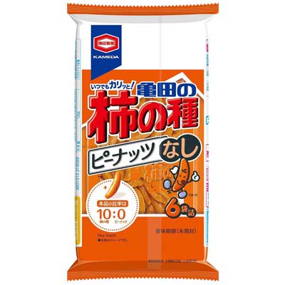 亀田製菓 亀田の柿の種 ピーナッツなし 6袋詰