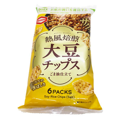 亀田 熱風焙煎大豆チップス 54g