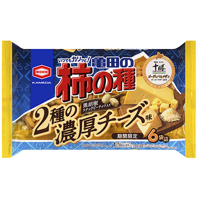 亀田の柿の種 2種の濃厚チーズ味 6袋詰