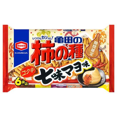 亀田の柿の種 コク辛七味マヨ味6袋詰