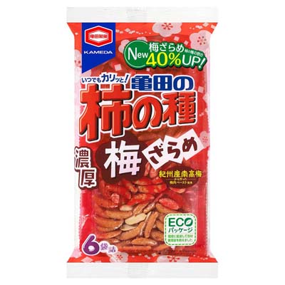 亀田 亀田の柿の種濃厚梅ざらめ 6袋詰 131g
