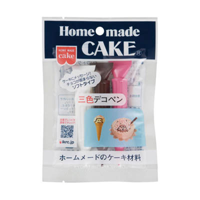 共立食品　ホームメードケーキ　三色デコペン（ソフトタイプ）　10ｇ×3本