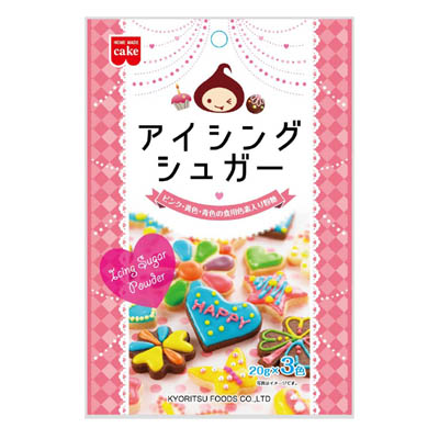 共立食品　ホームメードケーキ　アイシングシュガー　20ｇ×3色