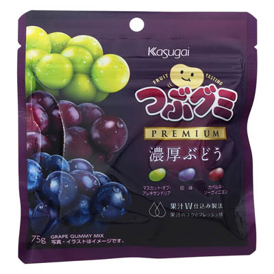 春日井 つぶグミPREMIUM濃厚ぶどう 75g