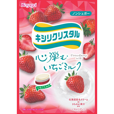 春日井 キシリクリスタル 心弾むいちごミルク 67g