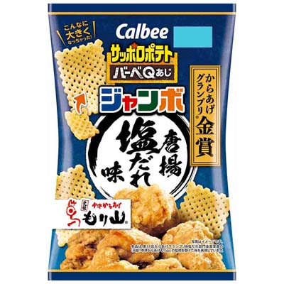 カルビー サッポロポテトバーべQあじ ジャンボ唐揚塩だれ味 50g