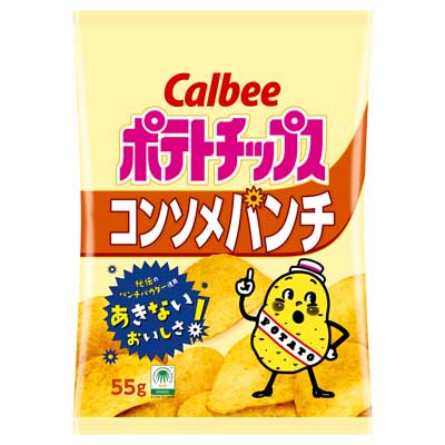 カルビー ポテトチップス コンソメパンチ 55g