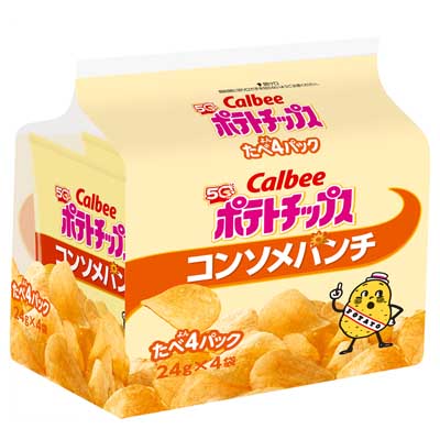 カルビー ポテトチップス コンソメパンチ たべよんパック 24g×4袋