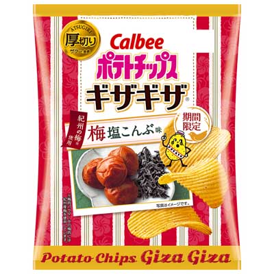 カルビー ポテトチップス ギザギザ梅塩こんぶ味 58g